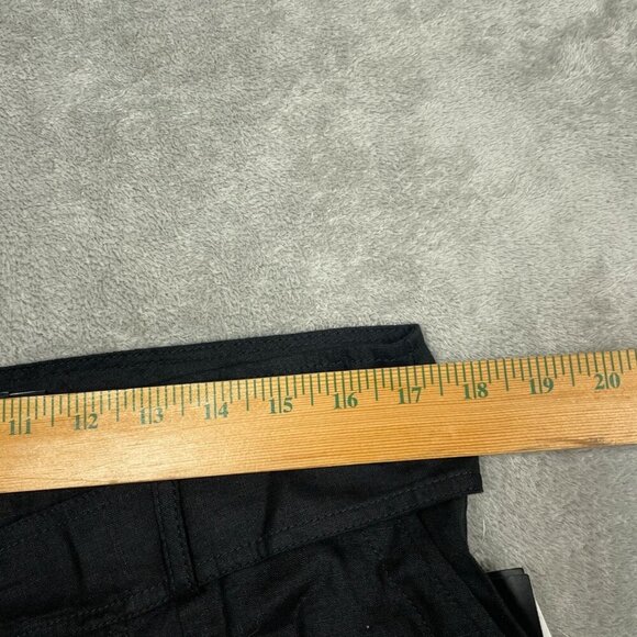 Lauren Ralph Lauren Black Linen Belted High-Waist Shorts Size 12 NWT 6199 - Picture 7 of 8